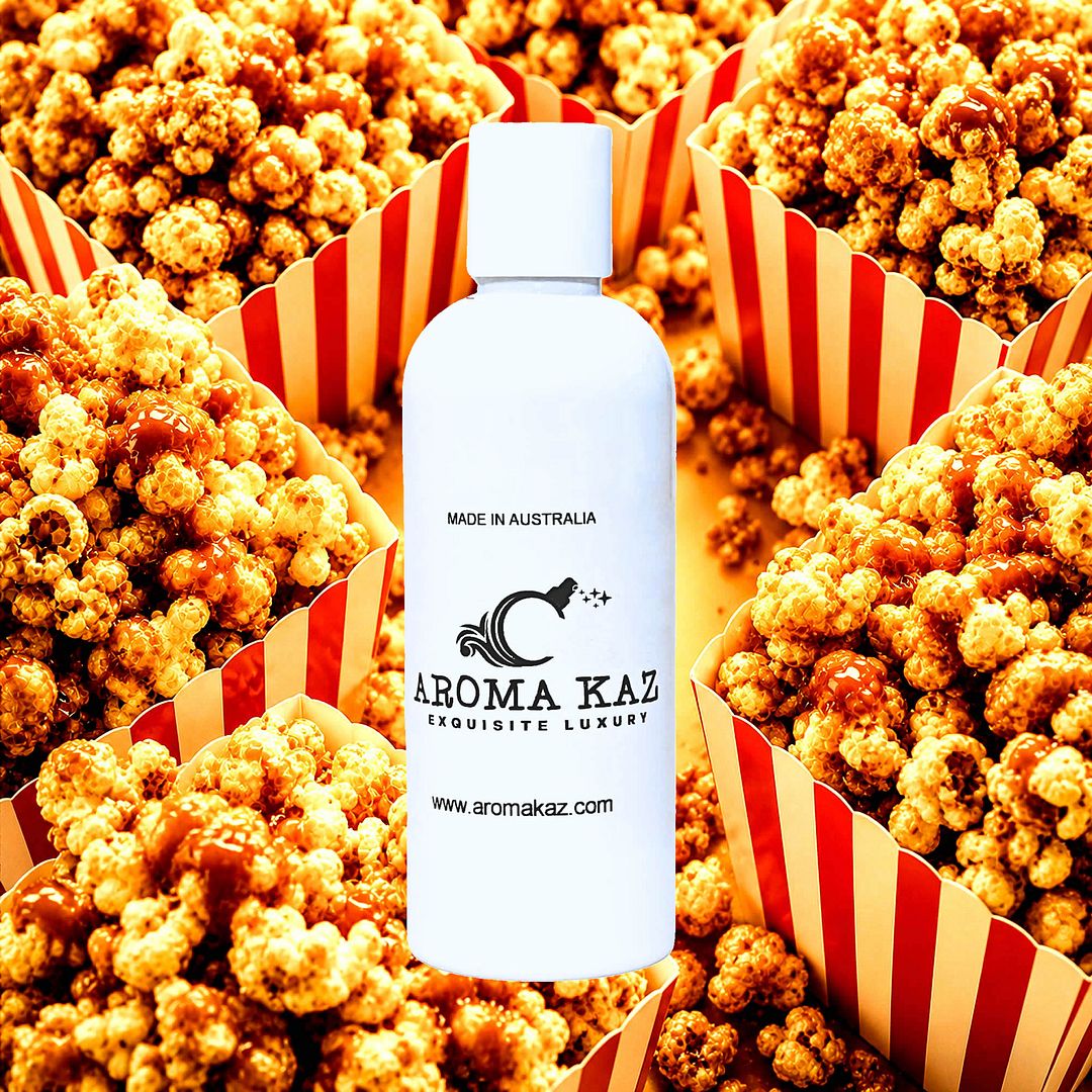 Caramel Popcorn Body Massage Oil – vegan, cruelty-free buttery caramel popcorn aroma, handmade in Australia.