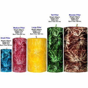 Scented Palm Wax Pillar Candle