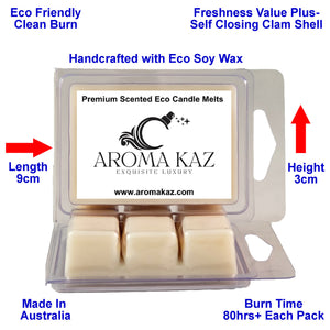 Scented Candle Melts Eco Soy Wax Clam Packs Measurements