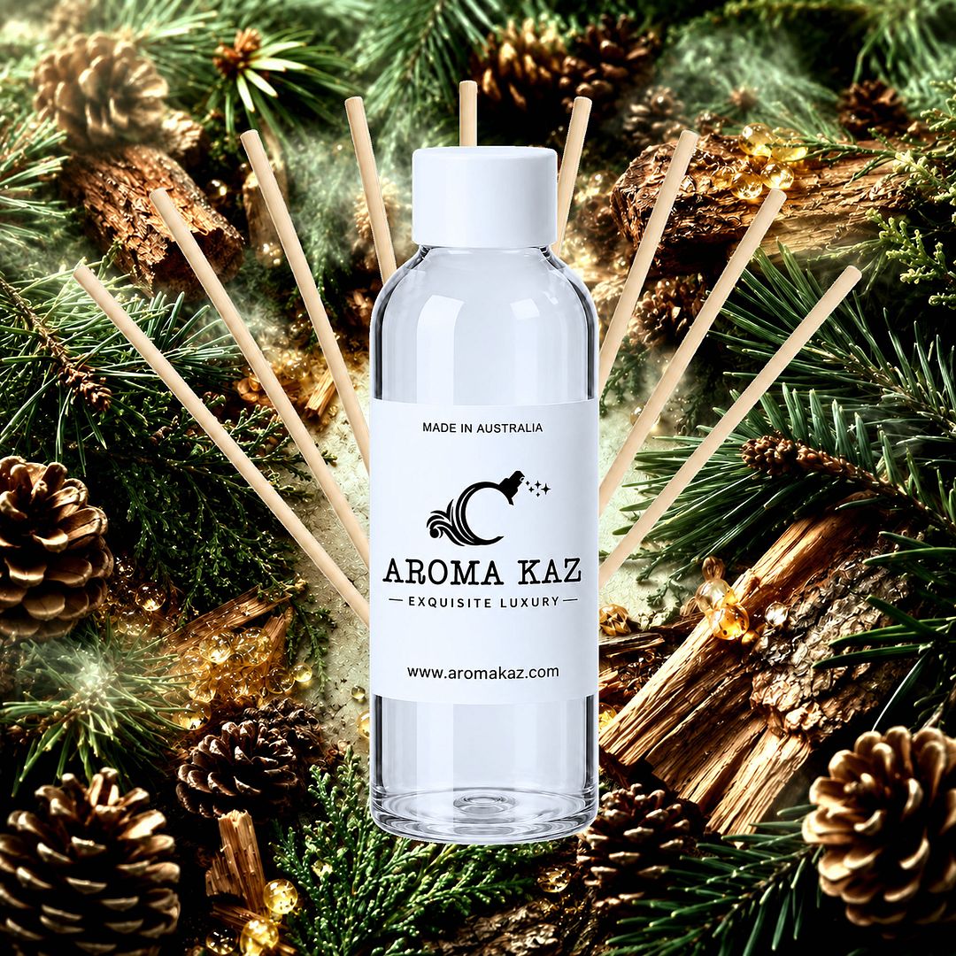 Balsam & Cedar Diffuser Fragrance Oil Refill – vegan, cruelty-free featuring woodsy balsam and cedar blend, handmade in Australia.