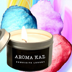 Cotton Candy Scented Eco Soy Tin Candles Hand Poured