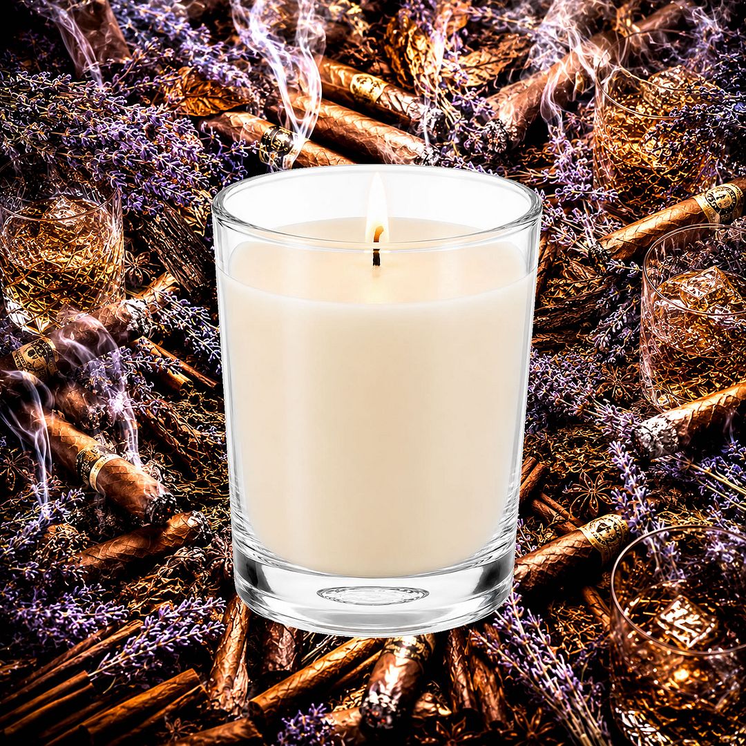 Lavender Tobacco Scented Votive Candles eco soy plant based – vegan, cruelty-free featuring floral fresh lavender, rich patchouli, warm spices and tobacco notes, handmade in Australia.