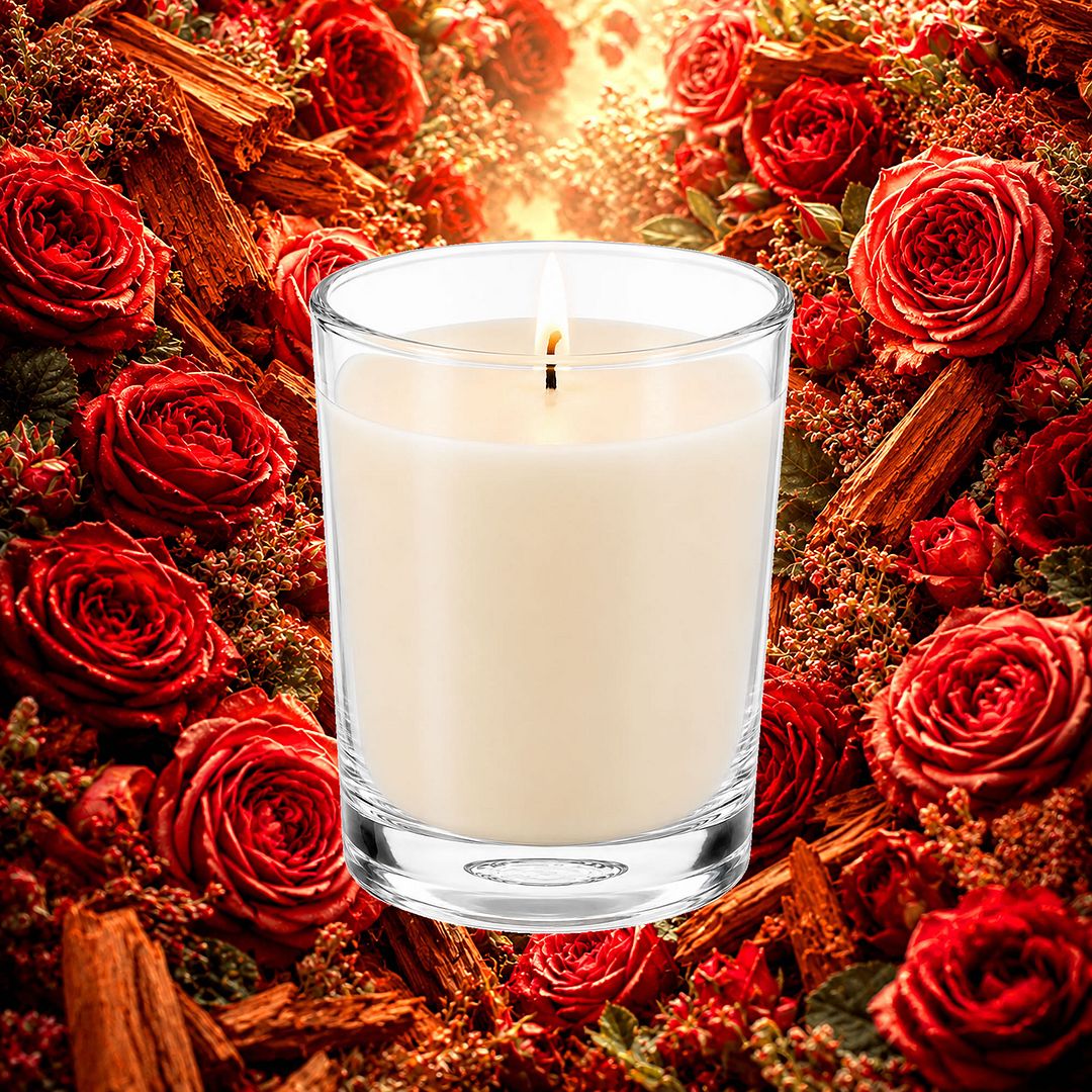 Sandalwood Rose Scented Votive Candles eco soy plant based – vegan, cruelty-free featuring smooth sandalwood and romantic roses, handmade in Australia.