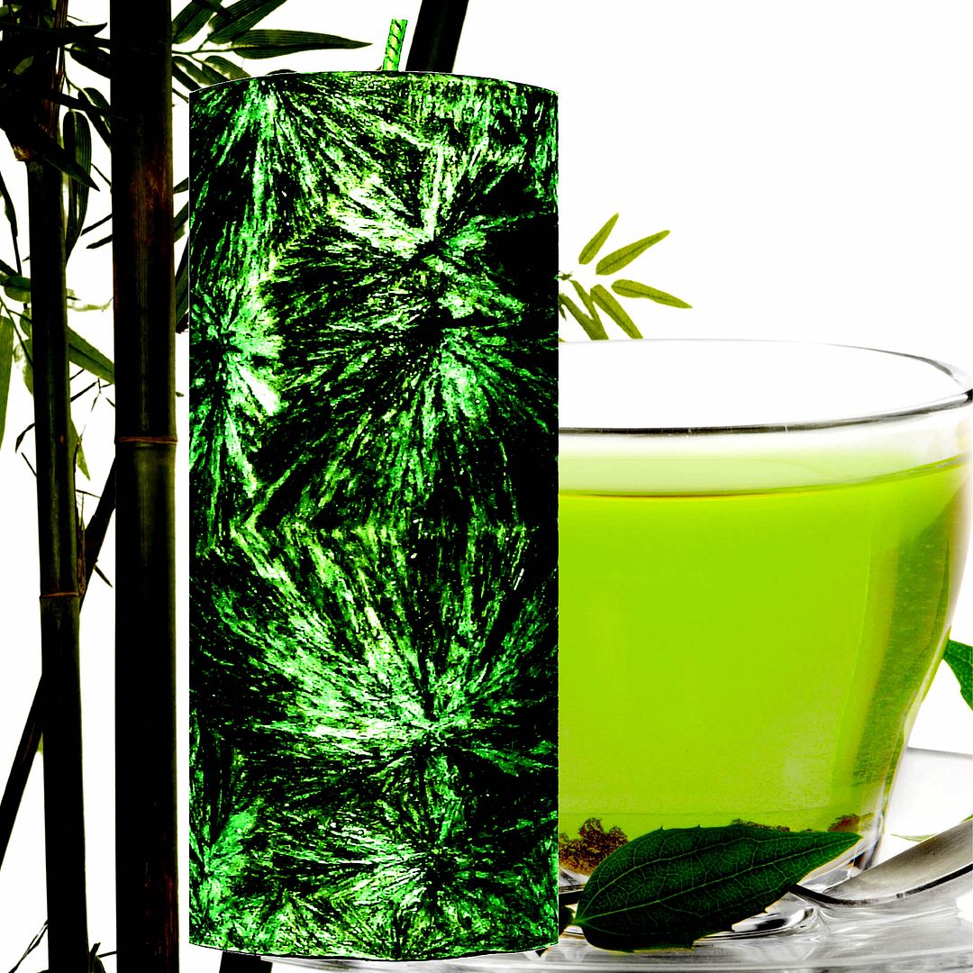 Bamboo & Green Tea Palm Wax Pillar Candle