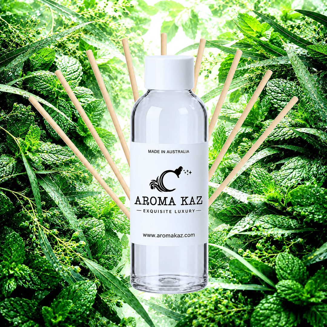 Eucalyptus & Peppermint Diffuser Fragrance Oil Refill – vegan, cruelty-free featuring cooling peppermint and crisp eucalyptus, handmade in Australia.