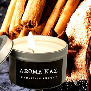 Brown Sugar Cinnamon Spice Scented Eco Soy Tin Candles Hand Poured