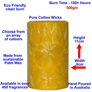 Butterscotch Pudding Scented Palm Wax Pillar Candle Hand Poured