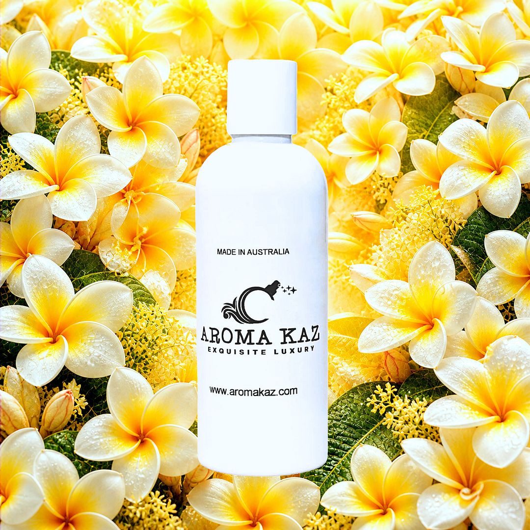 Frangipani Body Wash Shower Gel – vegan, cruelty-free featuring sweet tropical frangipani, handmade in Australia.