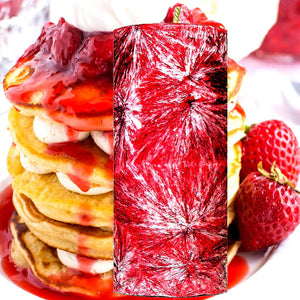 Strawberry Pancakes Scented Palm Wax Pillar Candle – Vegan, Cruelty-Free, Made in Australia - Long-Lasting Fragrance – Perfect for Weddings, Birthdays, Christmas Gifts & All Occasions