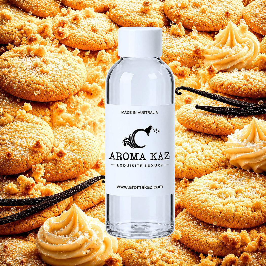 Sugar Cookies fragrance oil for candle making, soap making and perfume blending – vegan, cruelty-free featuring buttery vanilla sugar cookie aroma, handmade in Australia.
