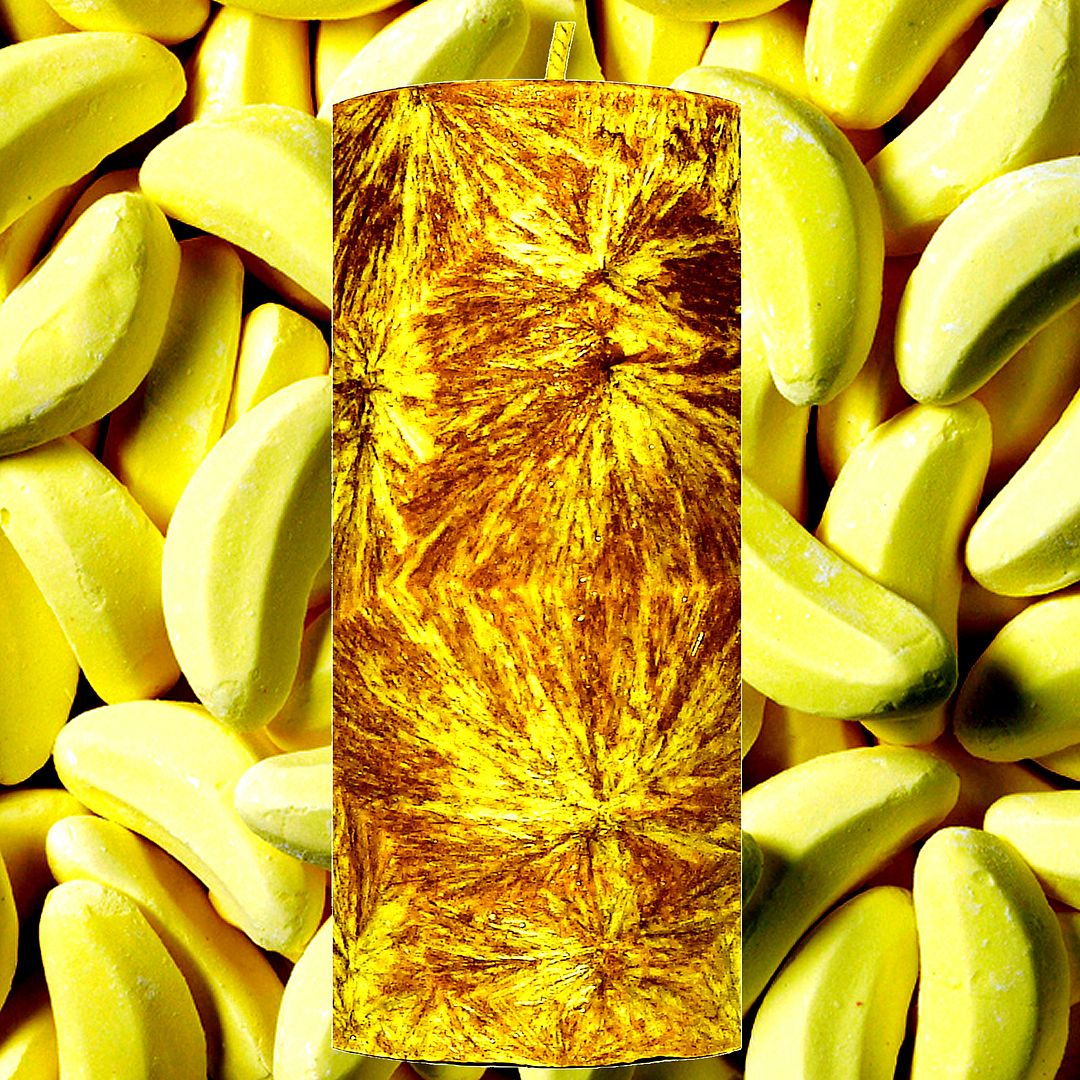 Banana Lollies Palm Wax Pillar Candle