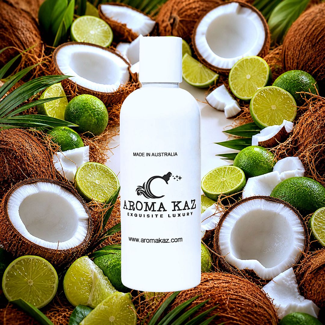 Coconut & Lime Body Wash Shower Gel – vegan, cruelty-free featuring tropical coconut and zesty lime blend, handmade in Australia.