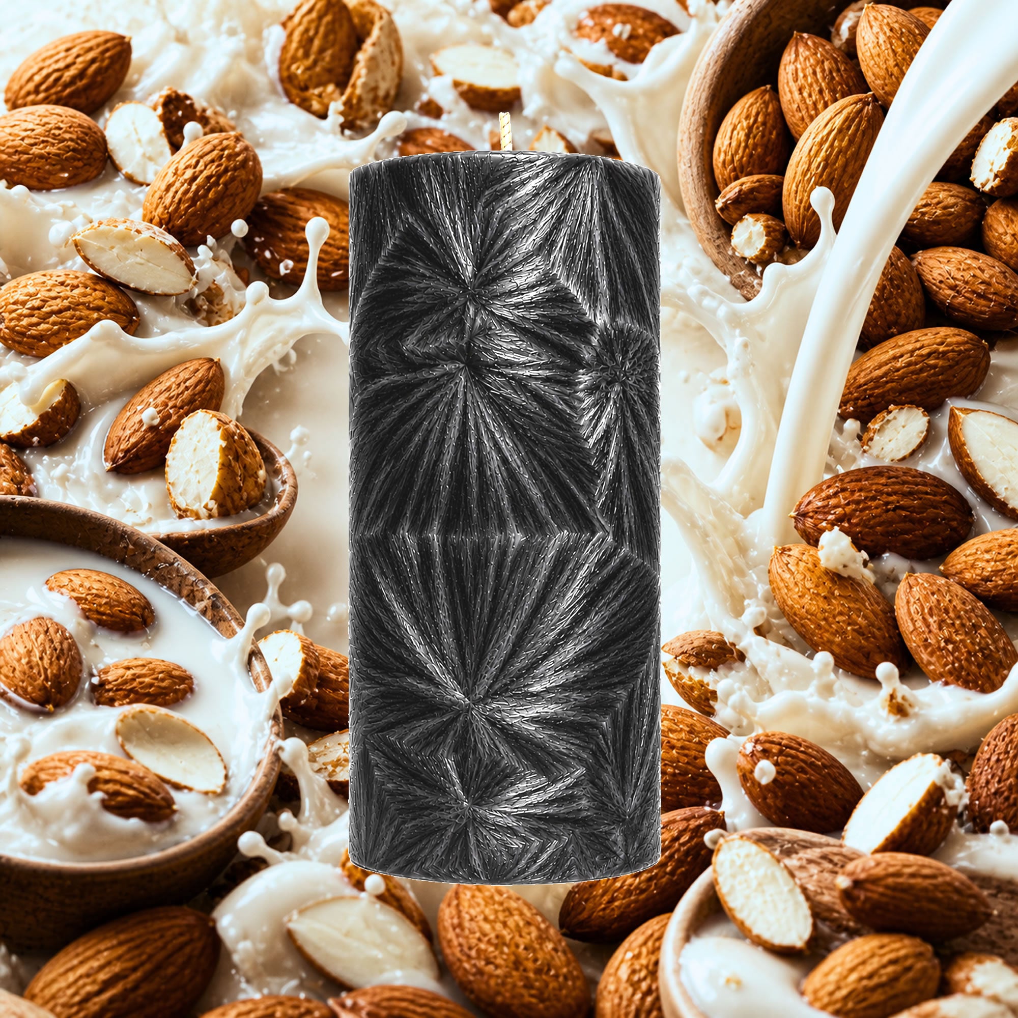 Almond Milk Palm Wax Pillar Candle