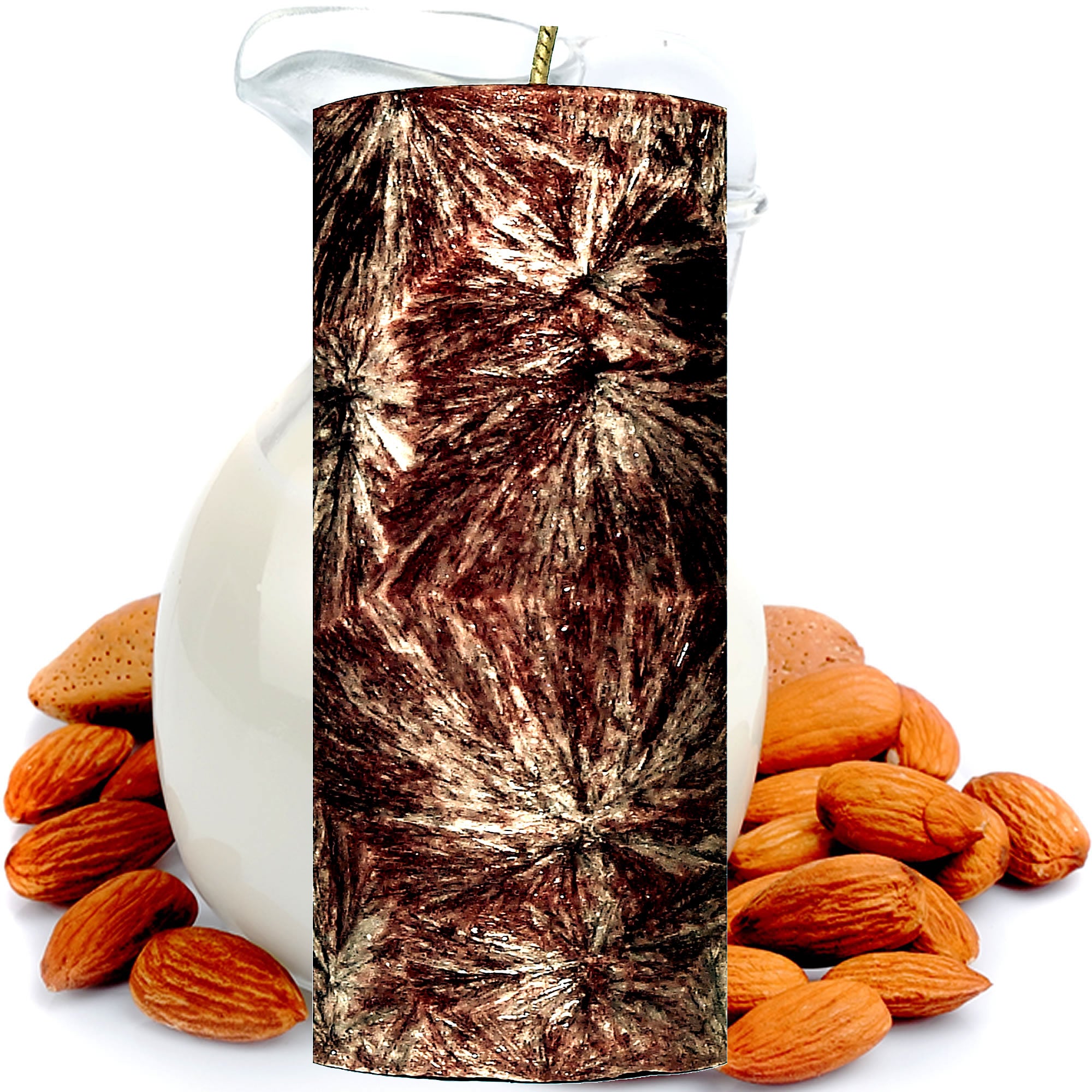 Almond Milk Pillar Candle – Plant-Based, Eco-Friendly, Vegan, Cruelty Free