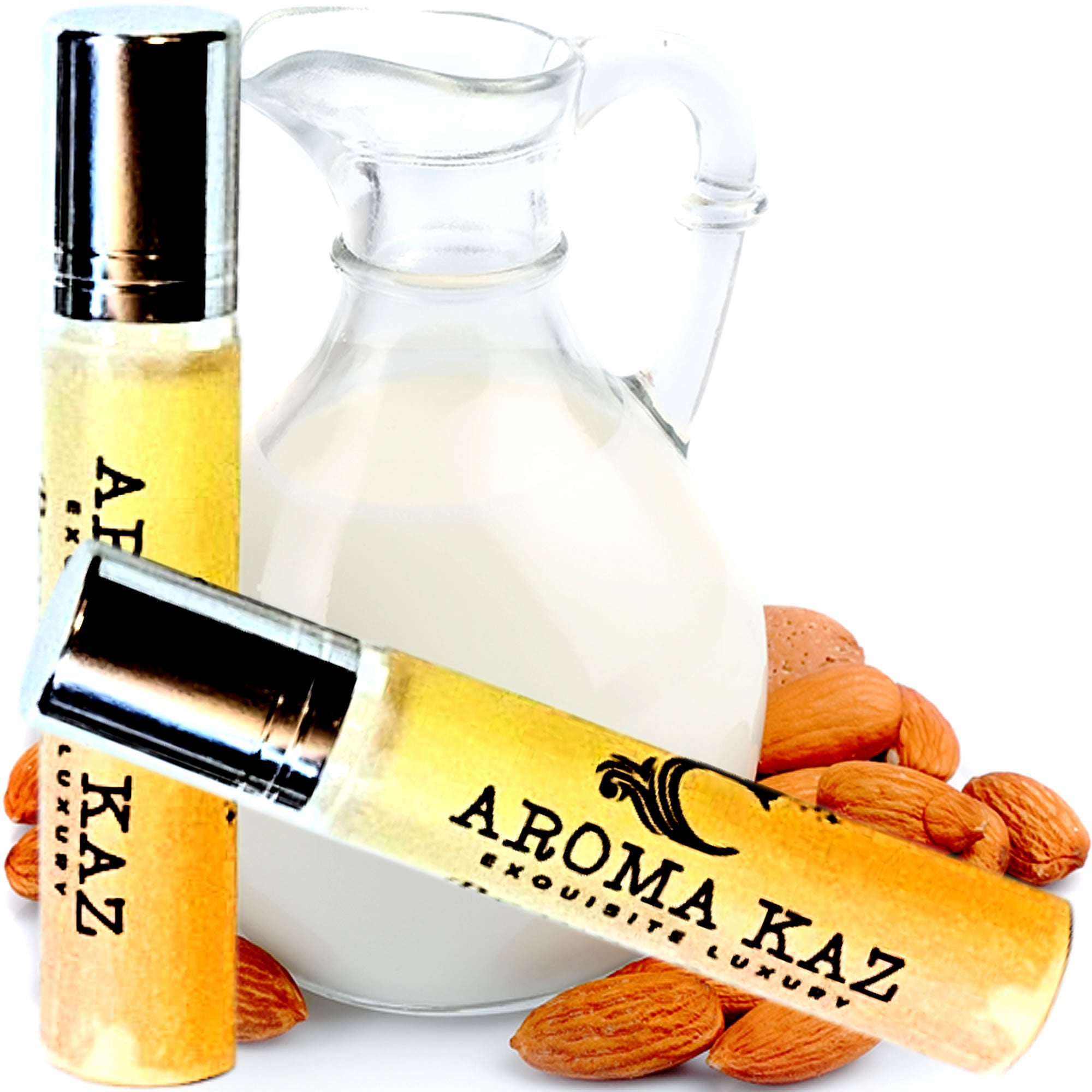 Almond Milk Fragrance Roll On – vegan, cruelty-free perfume roll on featuring a soft creamy almond aroma, handmade in Australia.