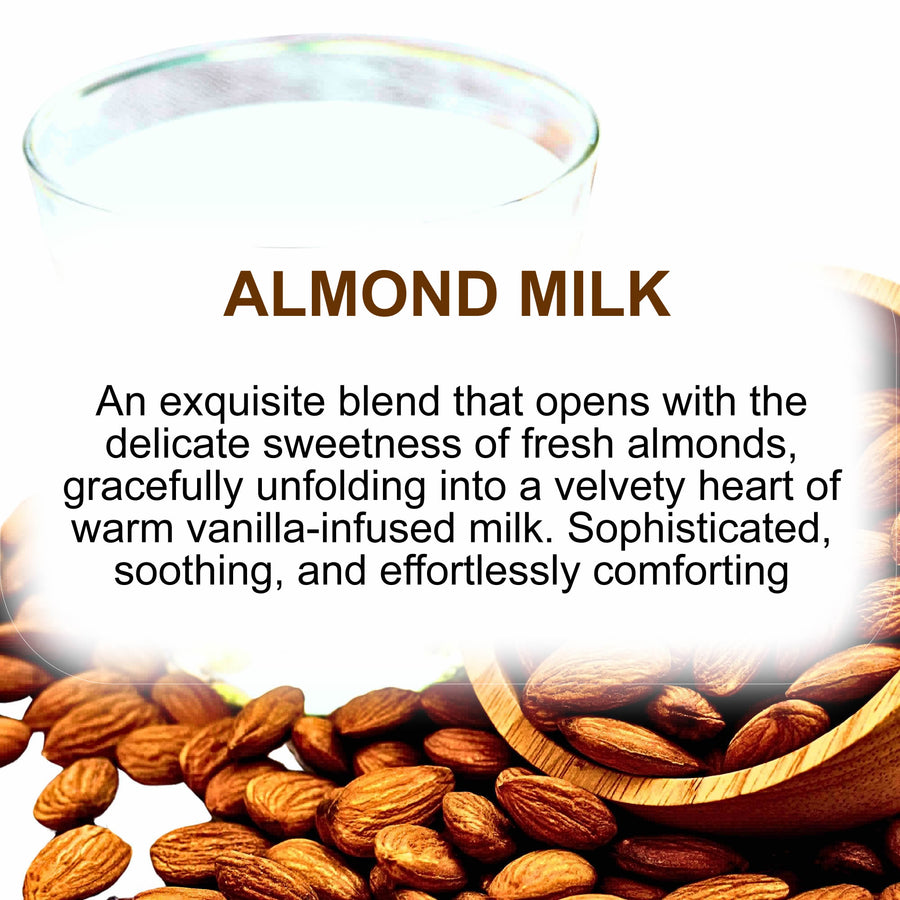 Almond Milk Body Spray Mist – vegan, cruelty-free body spray featuring a soft creamy almond aroma, handmade in Australia.