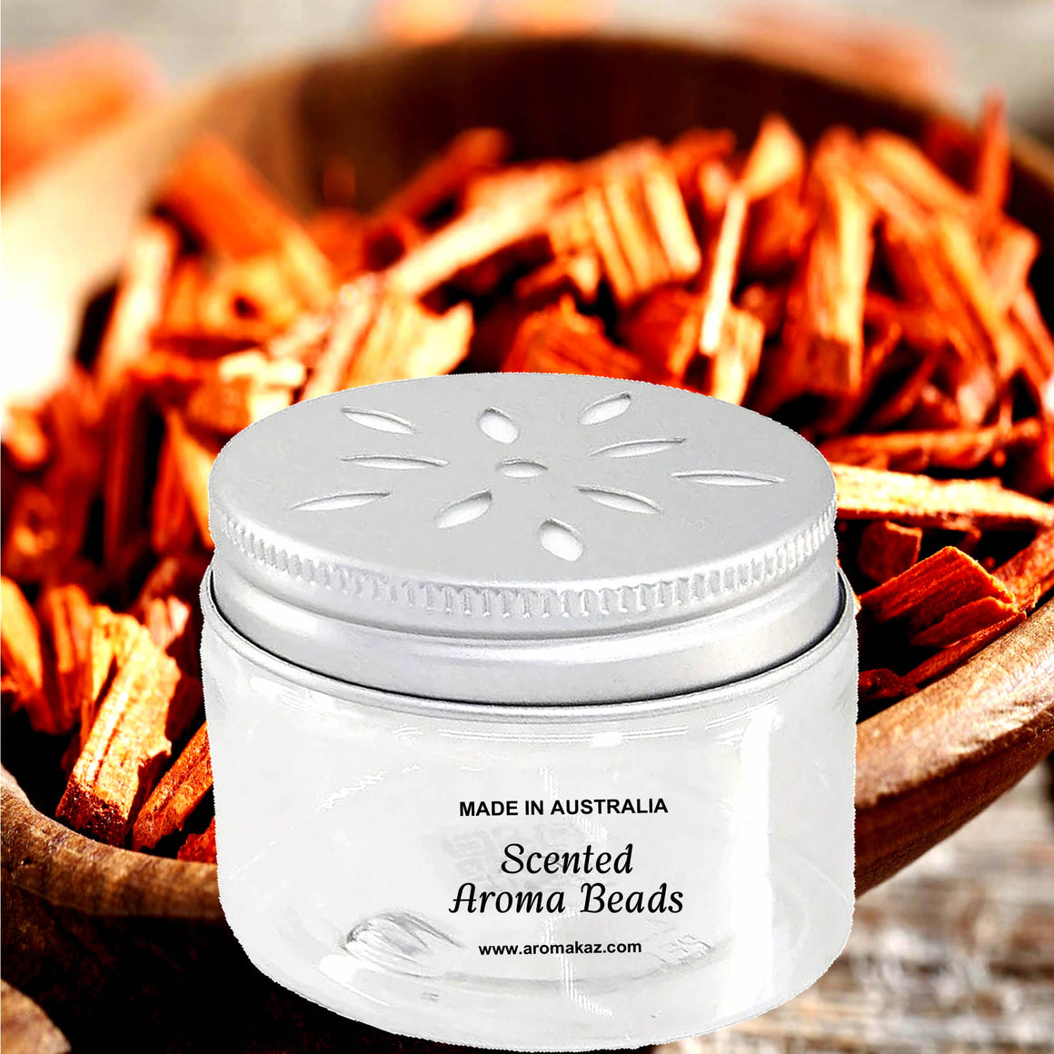 Amber & Sandalwood Air Freshener Aroma Beads - Room, Car, Pantry, Pet Areas, Linen