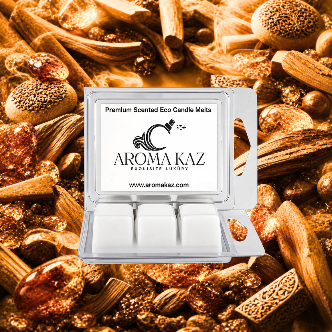 Amber & Sandalwood Soy Wax Melts Clam Pack