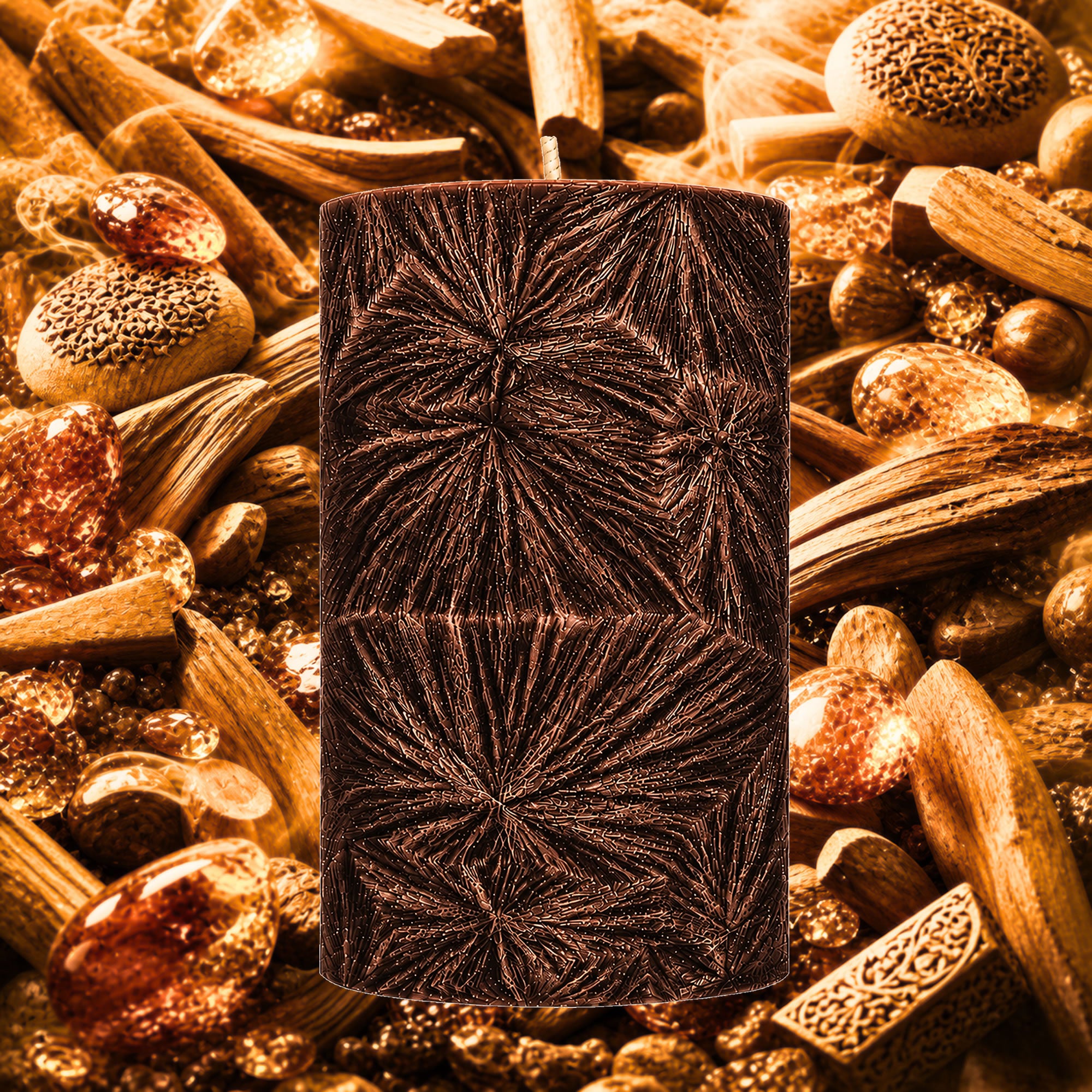 Amber & Sandalwood Pillar Candle