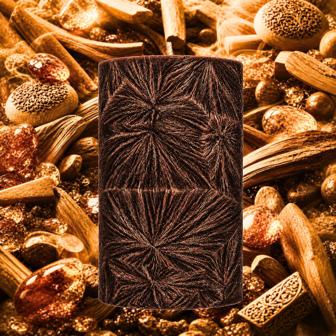Amber & Sandalwood Pillar Candle
