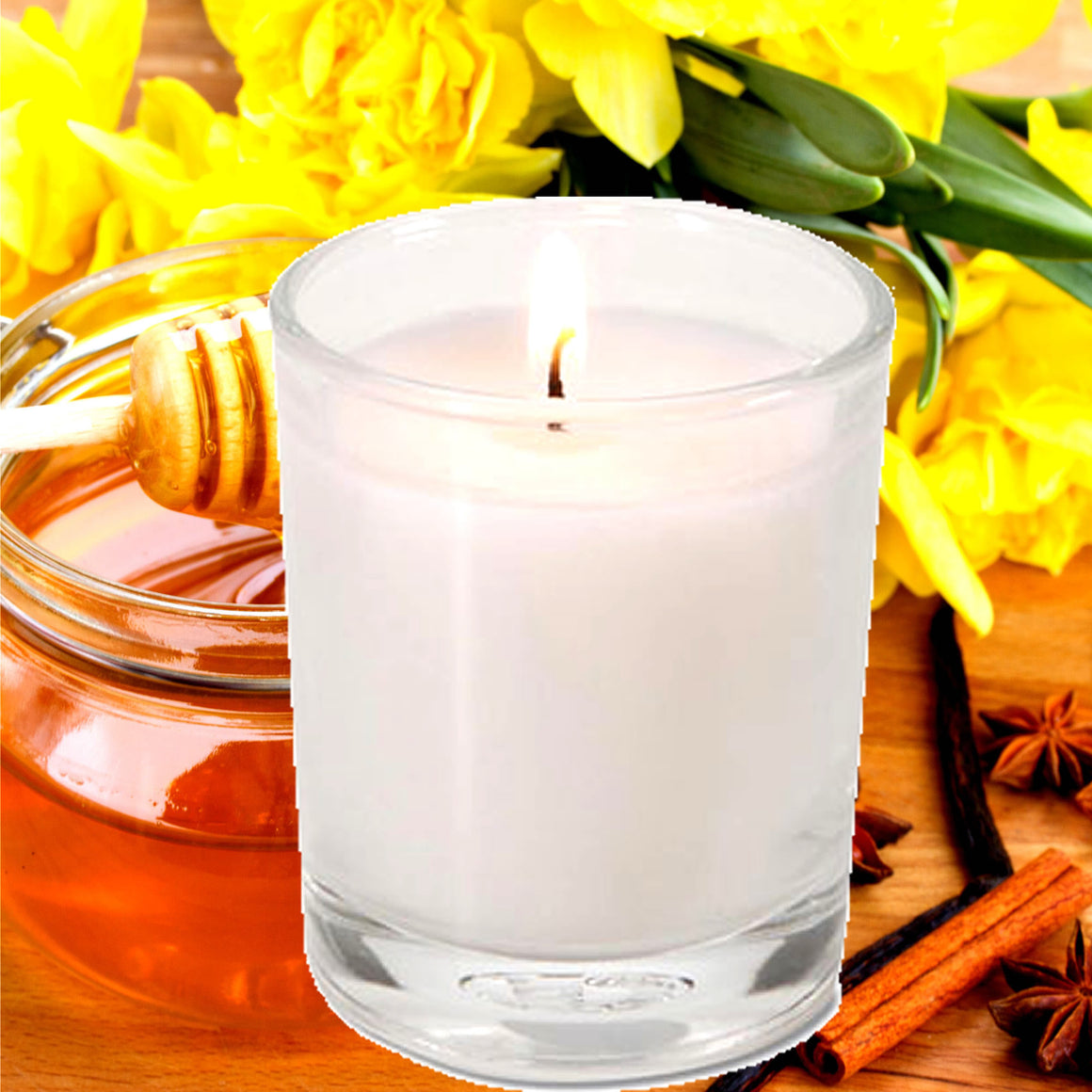 Amber Wattle & Wild Honey Eco Soy Votive Candles – Clean Burn, Plant-Based, Vegan & Pet Safe