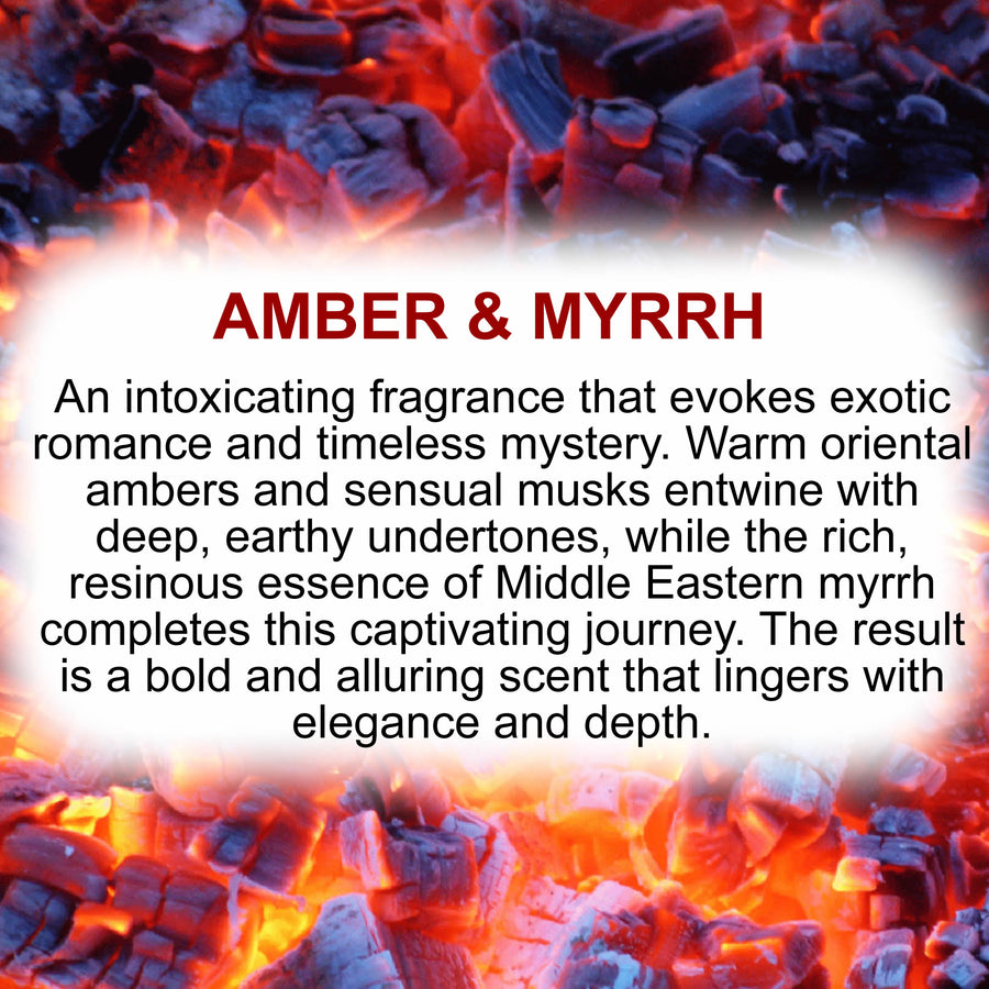 Amber & Myrrh Pillar Candle – Plant-Based, Eco-Friendly, Vegan, Cruelty Free