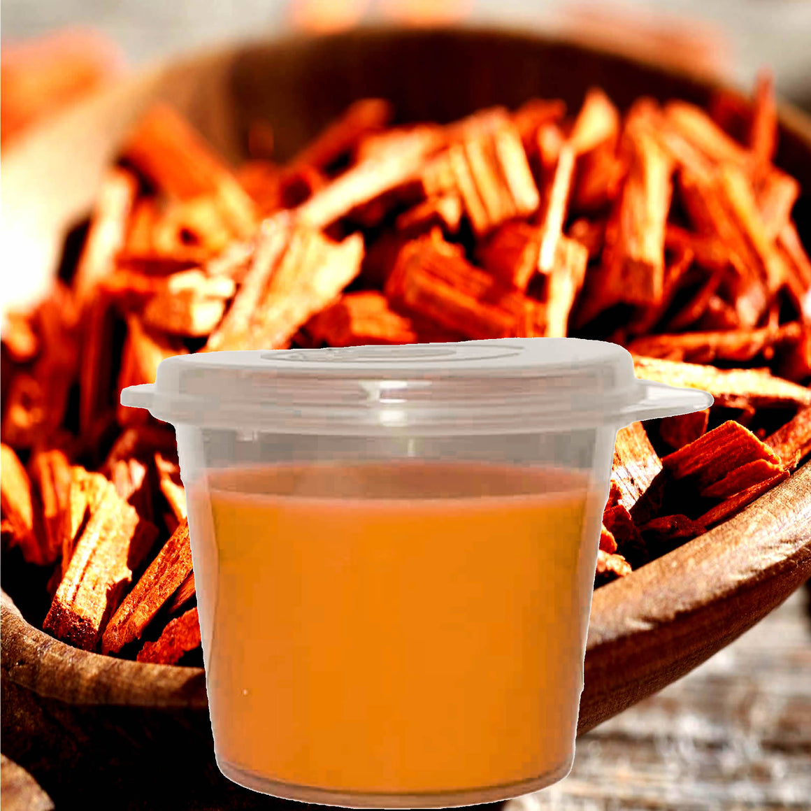 Amber & Sandalwood Soy Candle Melt Shot Pots Plant-Based, Vegan, Cruelty-Free, Hand-Poured