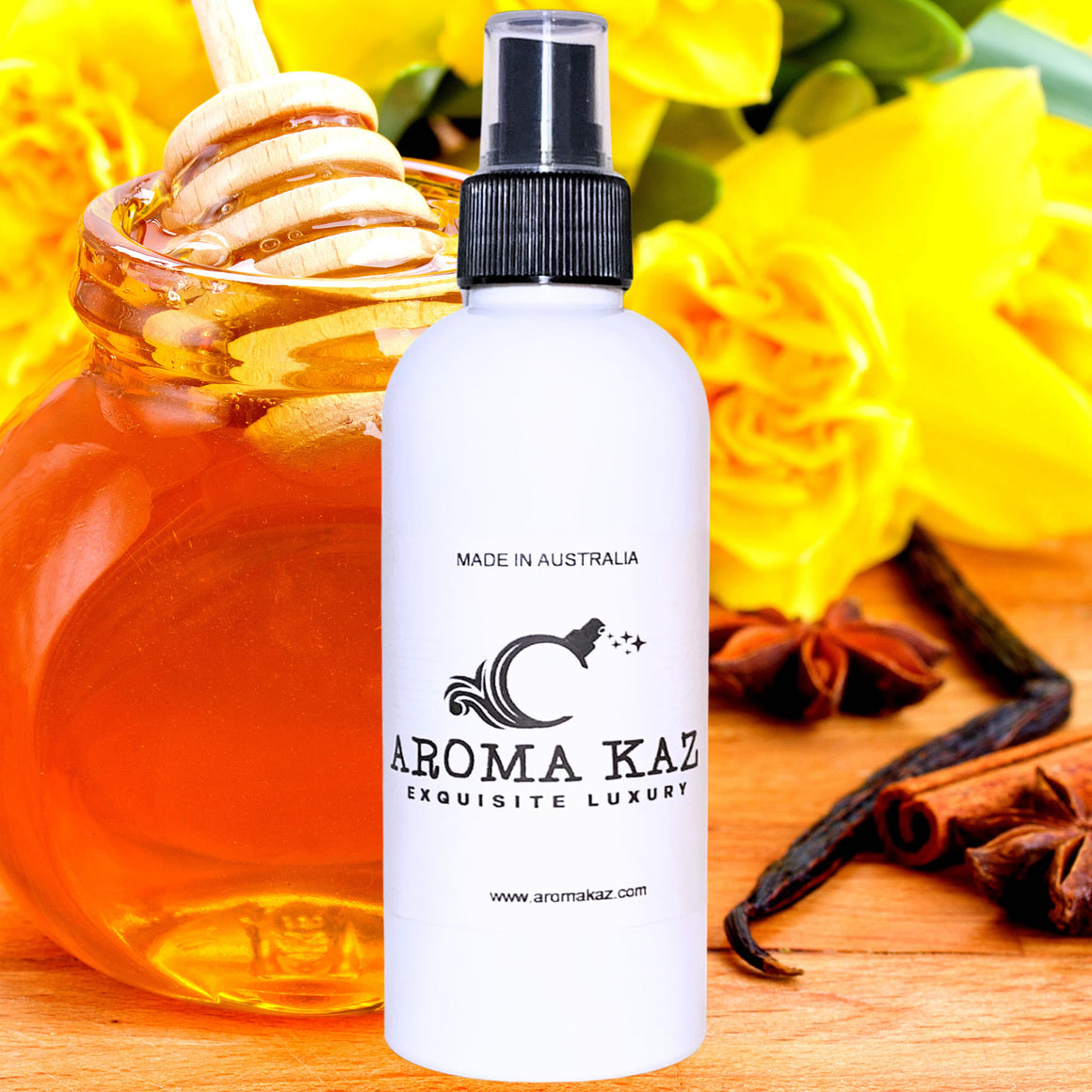 Amber Wattle & Wild Honey Body Spray Mist - Vegan, Cruelty-Free, Alcohol-Free