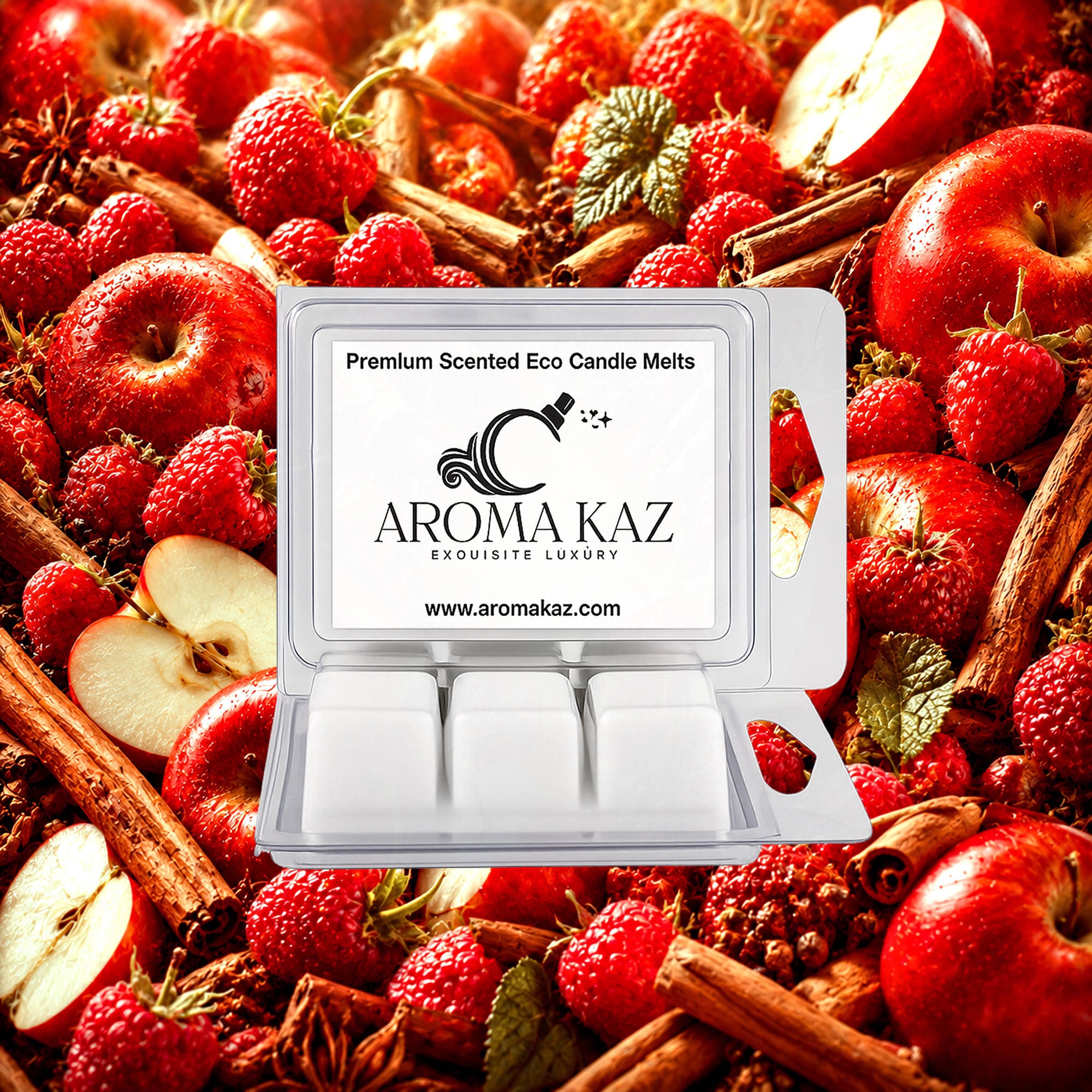 Apple Cinnamon Raspberry Soy Wax Melts Clam Pack
