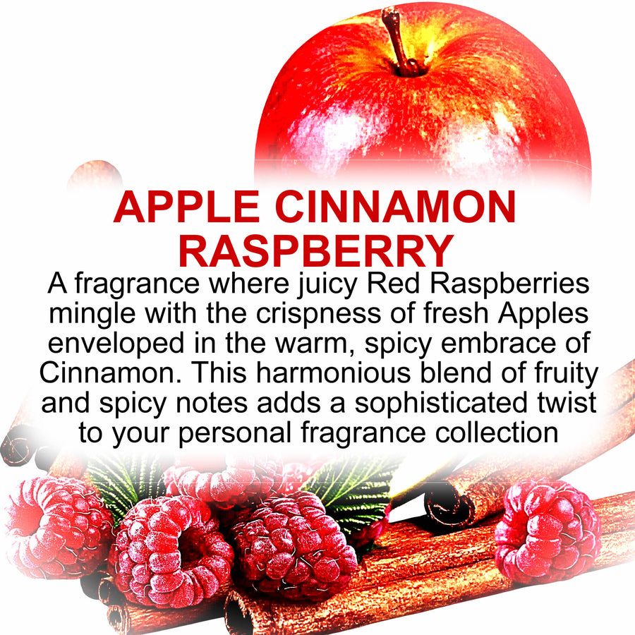 Apple Cinnamon Raspberry Body Massage Oil – vegan, cruelty-free fruit-spice blend with sweet apple, raspberry and cinnamon, handmade in Australia.