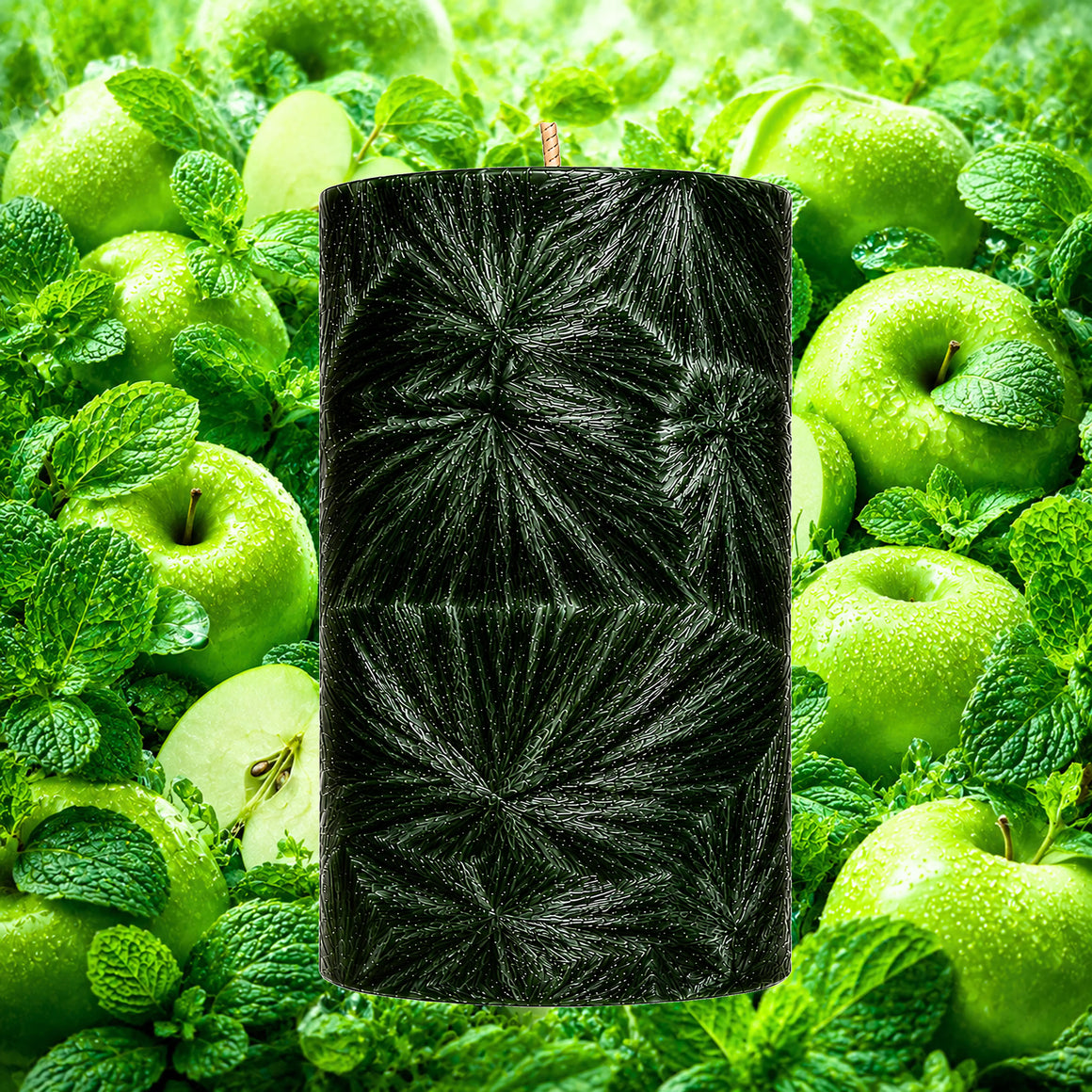 Apple Mint Pillar Candle