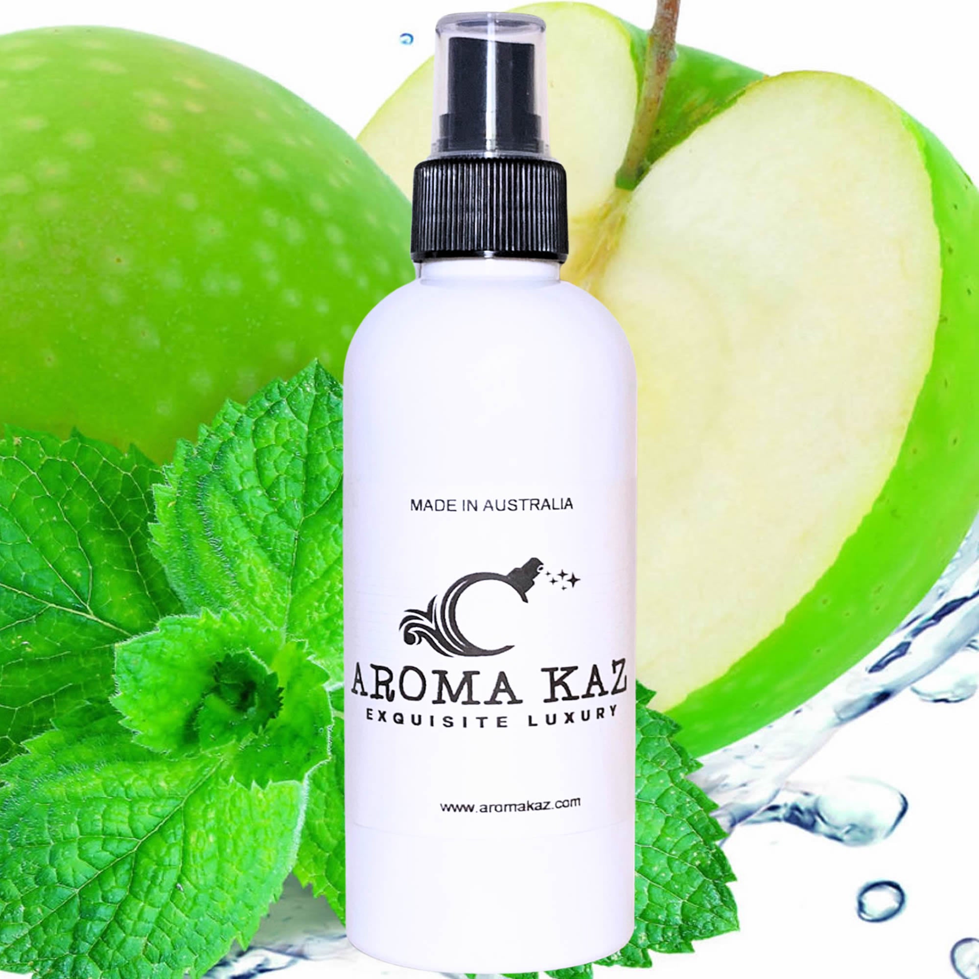 Apple Mint Body Spray Mist – vegan, cruelty-free body spray featuring crisp apple and cool mint notes, handmade in Australia.