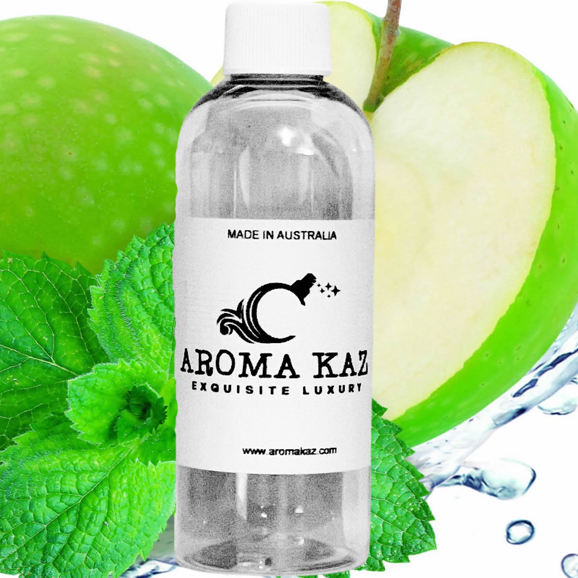 Apple Mint fragrance oil for candle making, soap making and perfume blending – vegan, cruelty-free featuring crisp apple and cool mint notes, handmade in Australia.