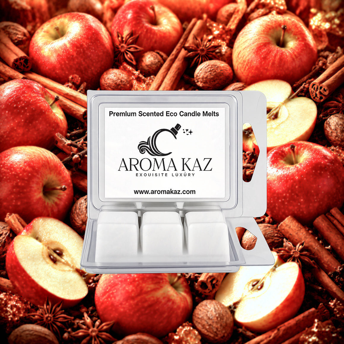 Apple Spice & Cinnamon Soy Wax Melts Clam Pack