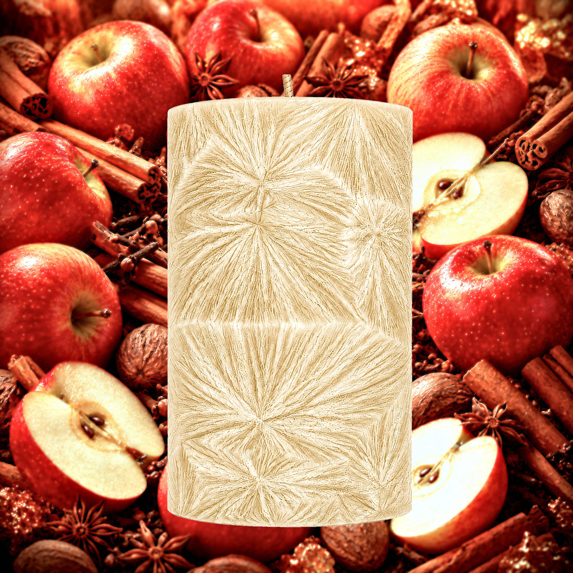 Apple Spice & Cinnamon Pillar Candle