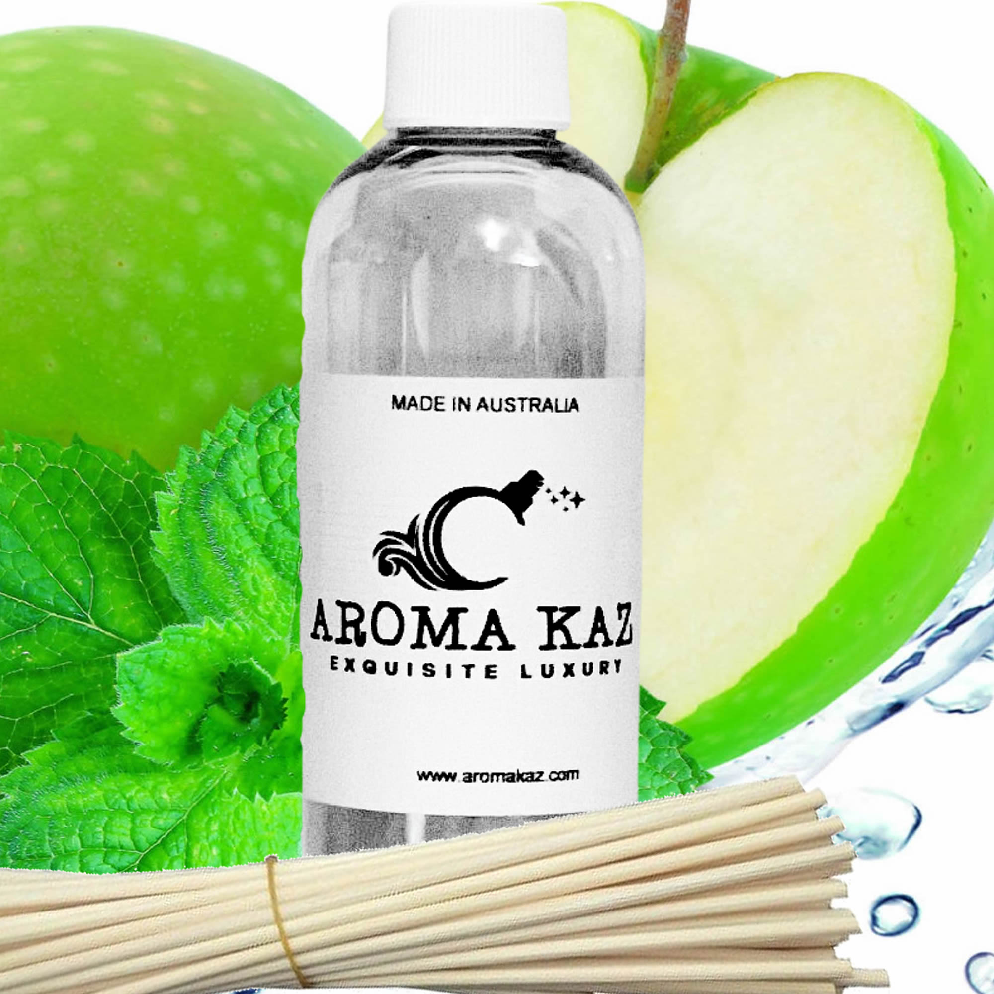 Apple Mint Diffuser Fragrance Oil with Reeds – Vegan Cruelty-Free Home Aroma
