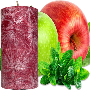 Apple Mint Scented Palm Wax Pillar Candle