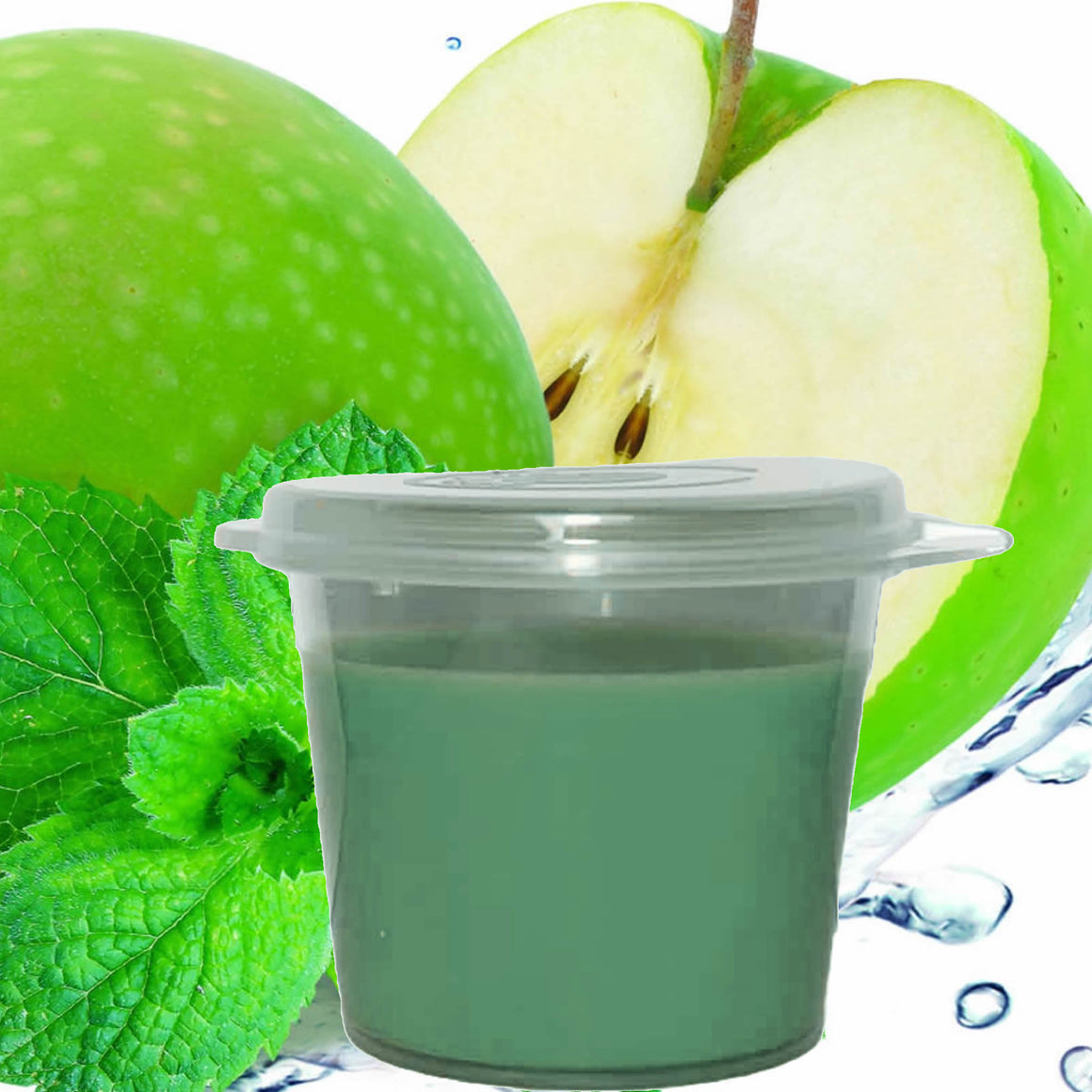 Apple Mint Soy Candle Melt Shot Pots – Plant-Based, Vegan, Cruelty-Free, Hand-Poured