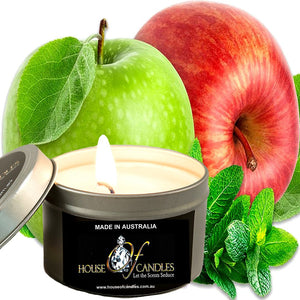 Apple Mint Scented Eco Soy Tin Candles