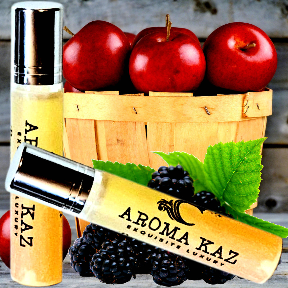 Apples & Blackberries Fragrance Roll On – vegan, cruelty-free perfume roll on featuring juicy mixed berry apple fragrance, handmade in Australia.