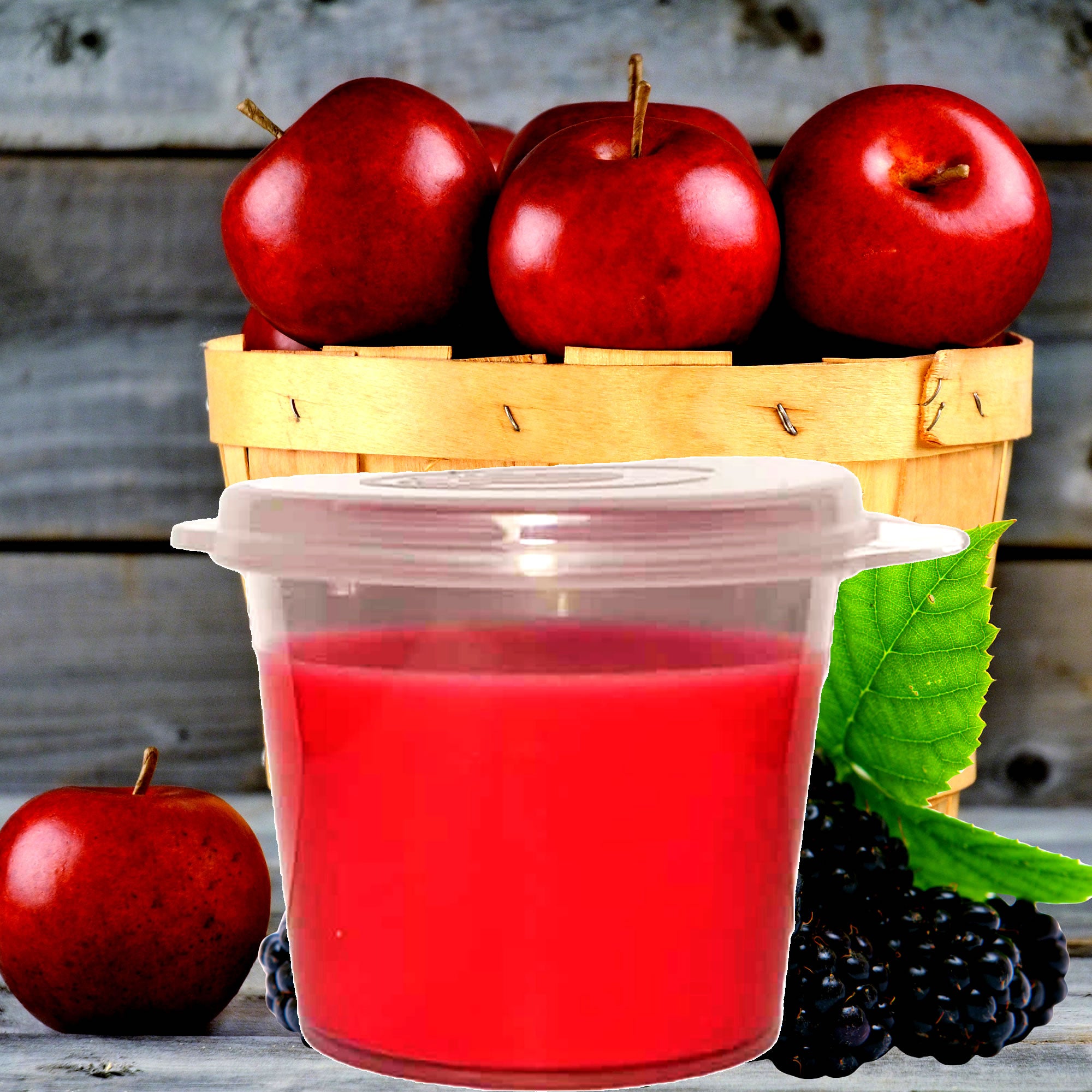 Apples & Blackberries Soy Candle Melt Shot Pots – Plant-Based, Vegan, Cruelty-Free, Hand-Poured