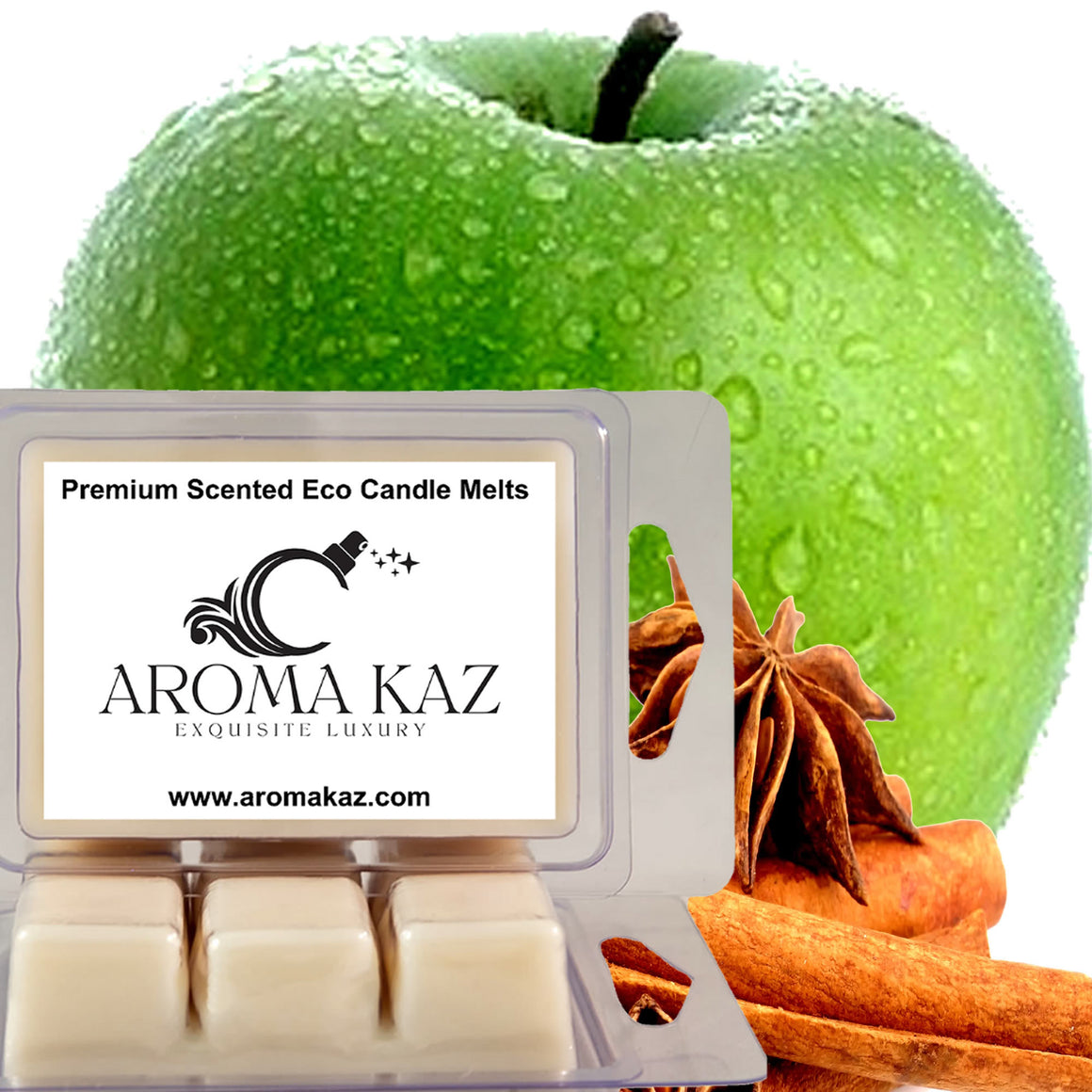 Apple Spice & Cinnamon Eco Soy Candle Wax Melts Clam Packs