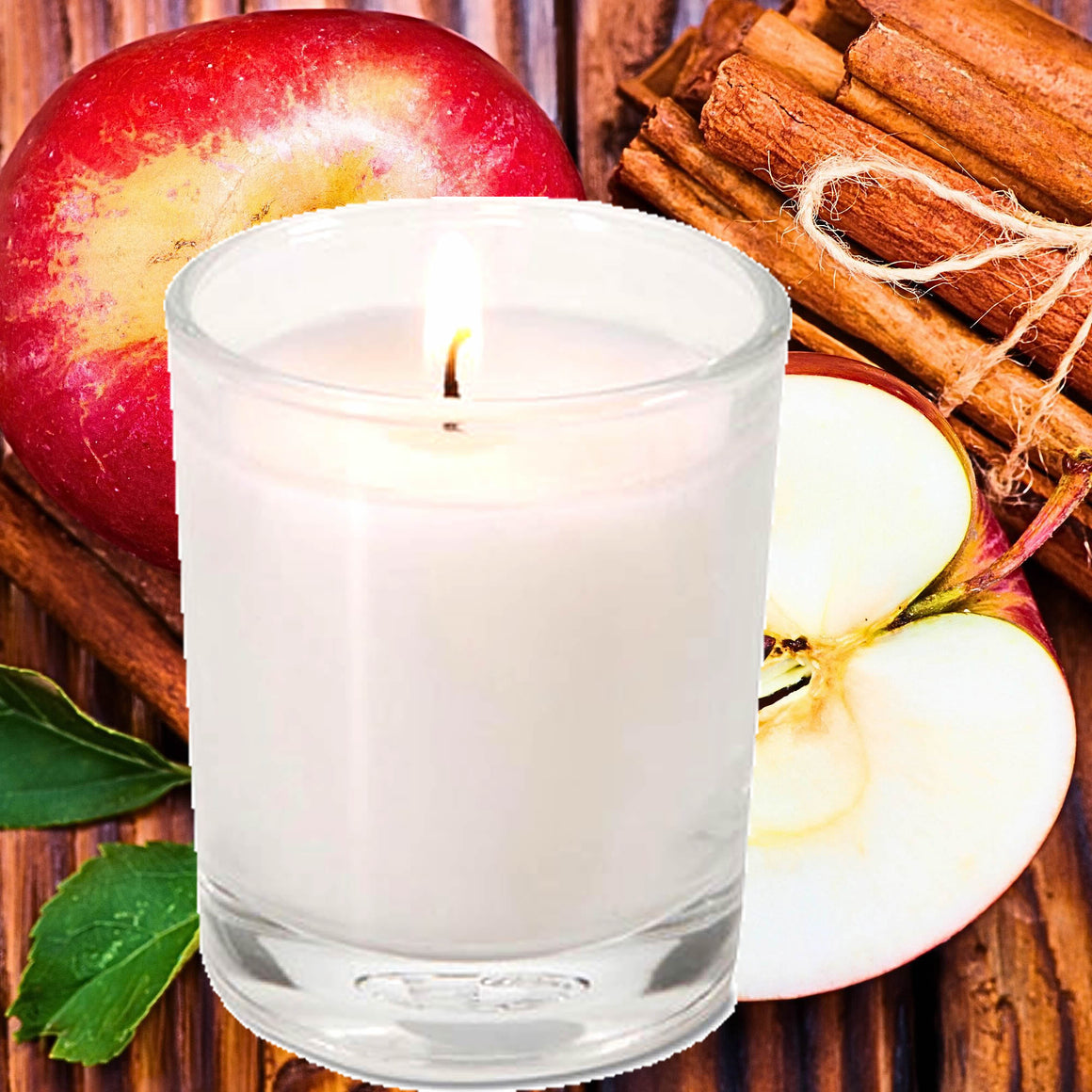 Apple Spice & Cinnamon Eco Soy Votive Candles – Clean Burn, Plant-Based, Vegan & Pet Safe