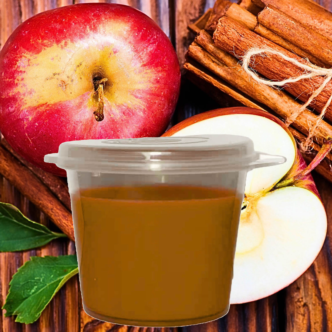Apple Spice & Cinnamon Soy Candle Melt Shot Pots – Plant-Based, Vegan, Cruelty-Free, Hand-Poured