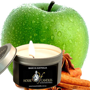 Apple Spice Cinnamon Scented Eco Soy Tin Candles