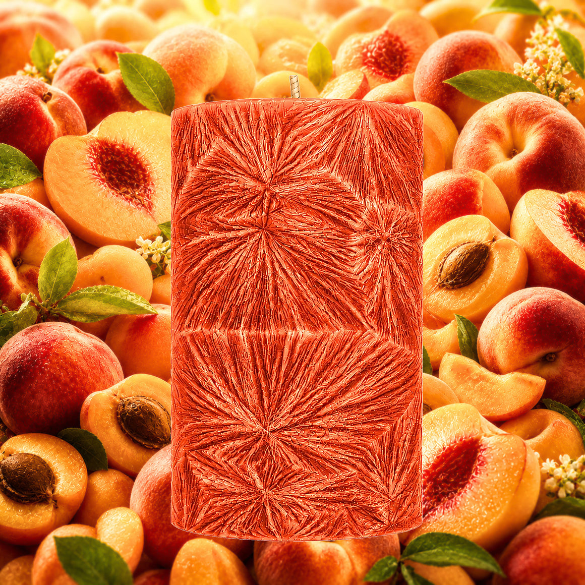 Apricot Peaches Pillar Candle