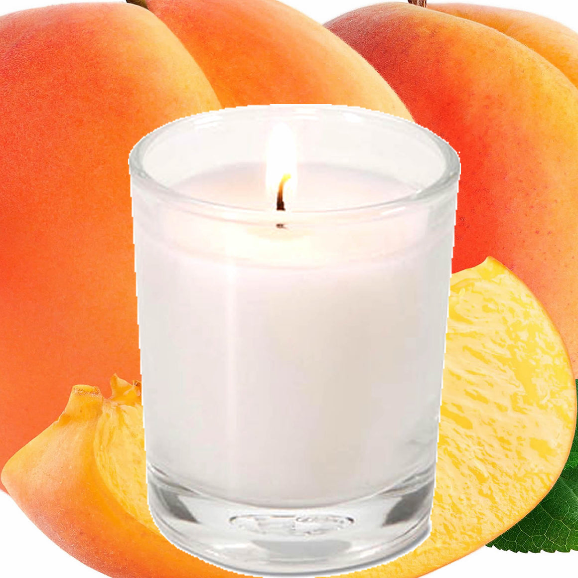 Apricot Peaches Eco Soy Votive Candles – Clean Burn, Plant-Based, Vegan & Pet Safe