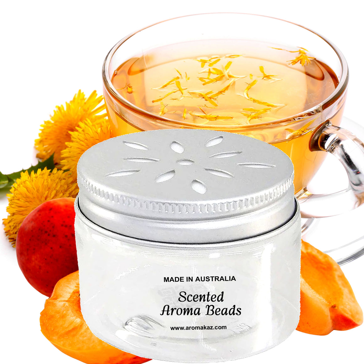 Apricot White Tea Air Freshener Aroma Beads - Room, Car, Pantry, Pet Areas, Linen