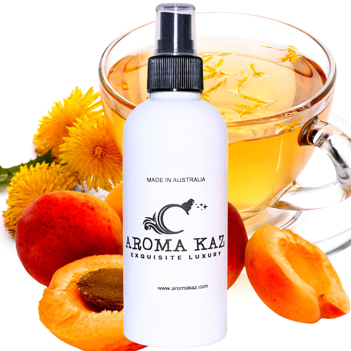 Apricot White Tea Car Air Freshener Spray – Plant-Based, Vegan, Cruelty-Free & Pet Safe