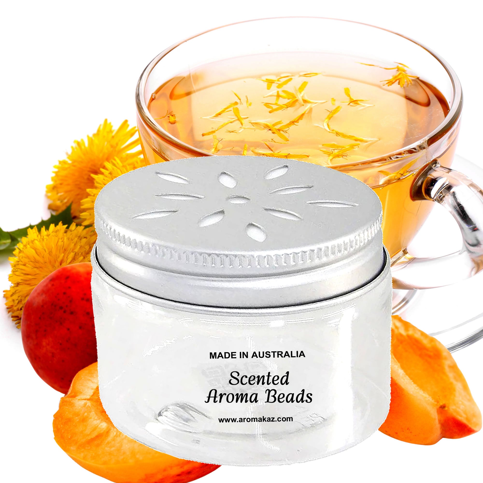 Apricot White Tea Air Freshener Aroma Beads - Room, Car, Pantry, Pet Areas, Linen